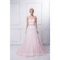 Nuevos modelos rosados ​​elegantes del vestido de la dama de honor del amor de las bodas de la sirena de la gasa de los patrones del nuevo diseño